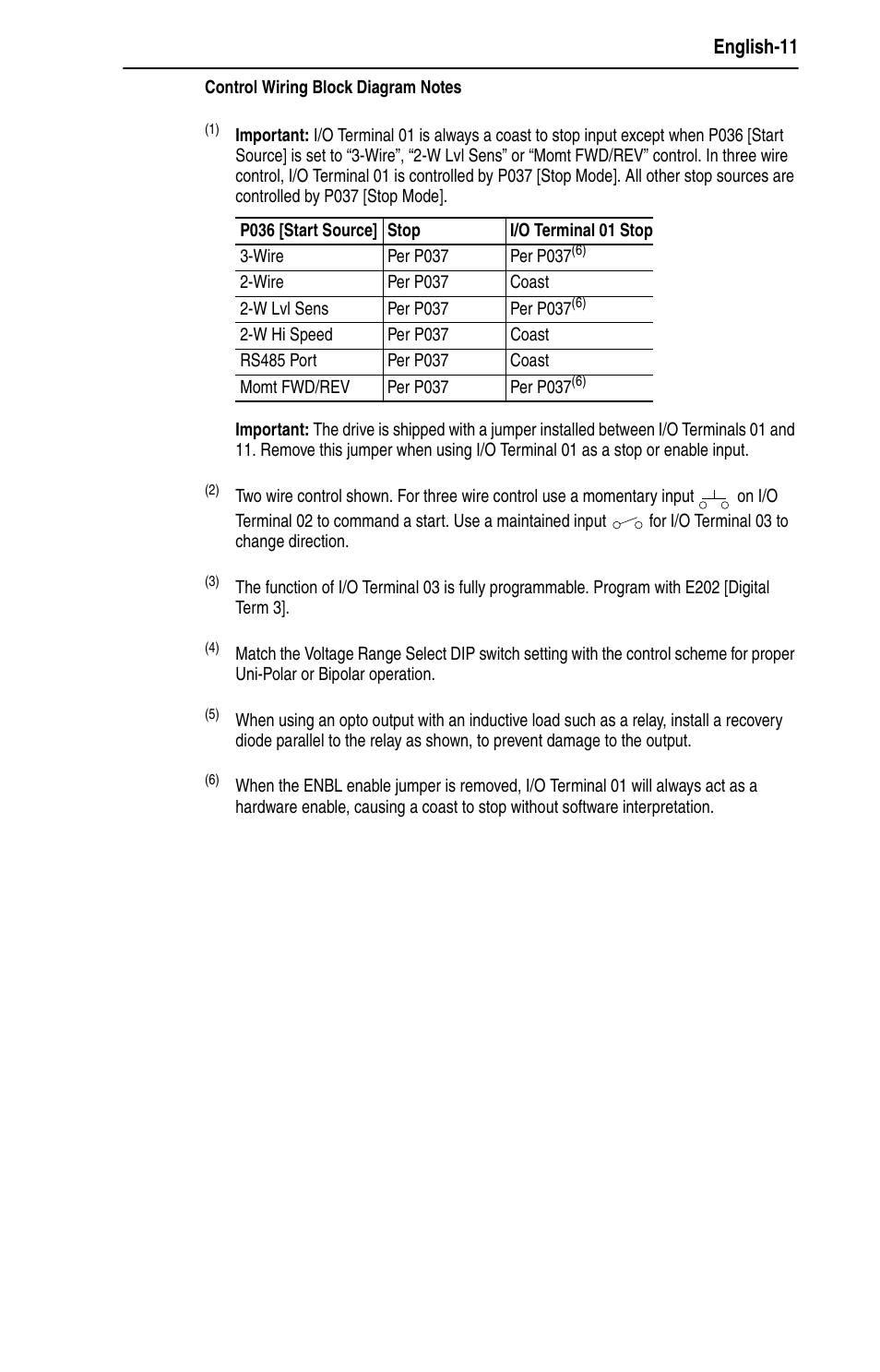 English-11 | Rockwell Automation 25D PowerFlex 40P Quick Start - FRN 1.xx - 3.xx User Manual | Page 11 / 22