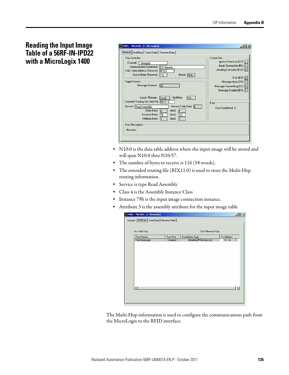 Rockwell Automation 56RF RFID System User Manual User Manual | Page 135 / 156
