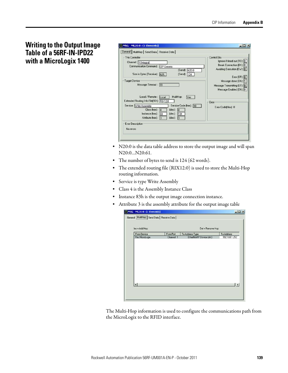 Rockwell Automation 56RF RFID System User Manual User Manual | Page 139 / 156
