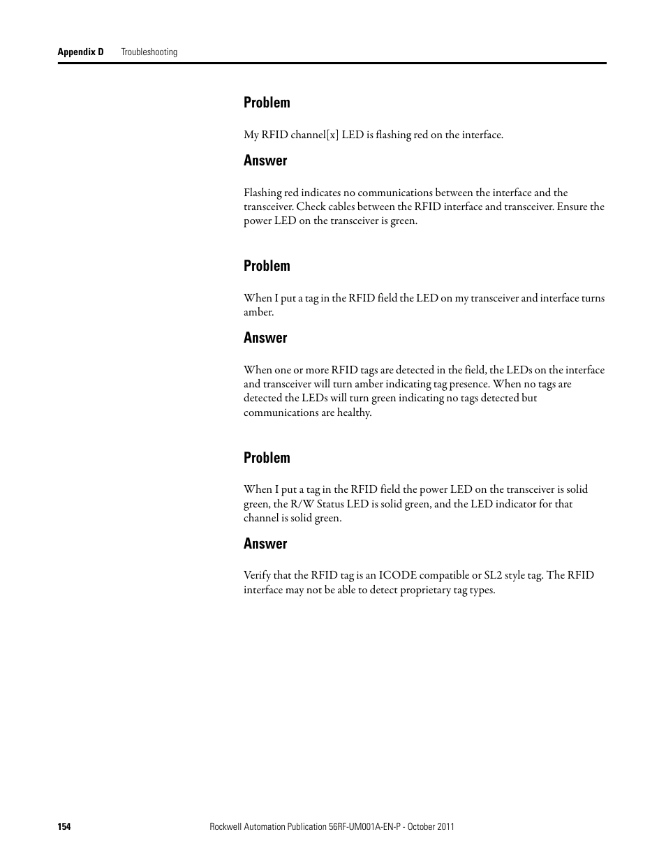 Rockwell Automation 56RF RFID System User Manual User Manual | Page 154 / 156