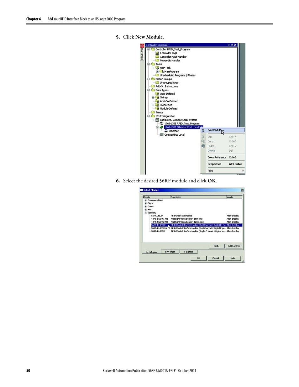 Rockwell Automation 56RF RFID System User Manual User Manual | Page 50 / 156