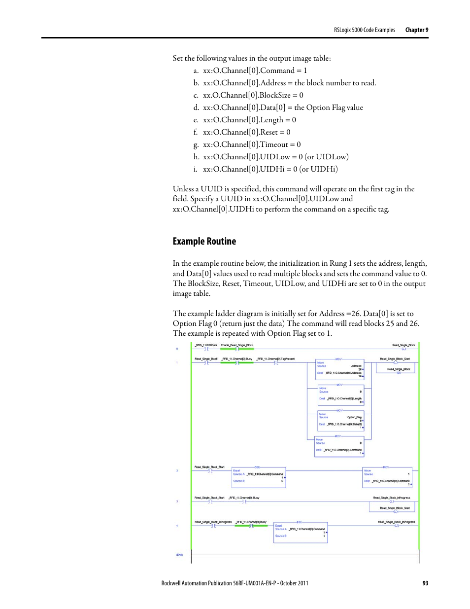 Example routine | Rockwell Automation 56RF RFID System User Manual User Manual | Page 93 / 156