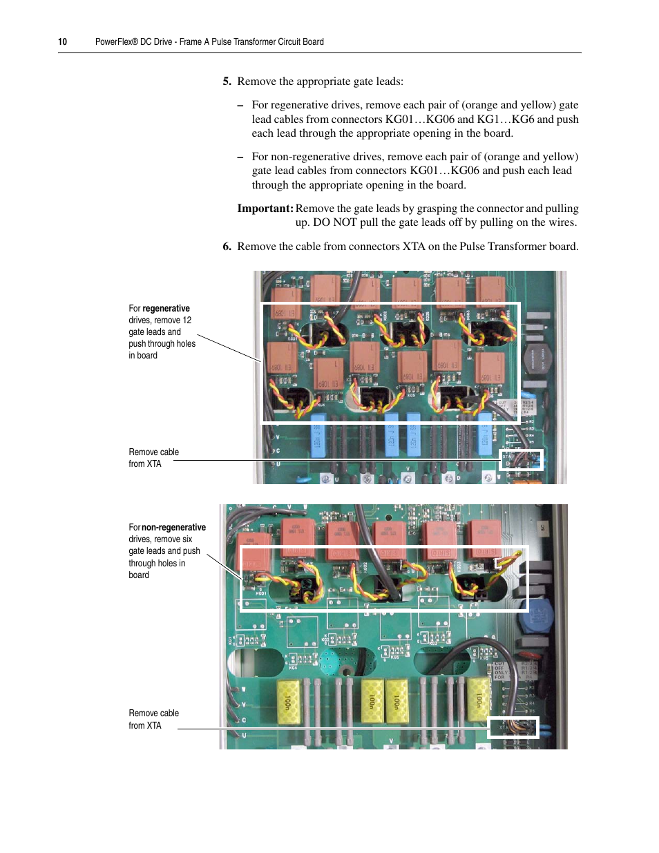 Rockwell Automation 20P PowerFlex DC Drive - Frame A Pulse Transformer Circuit Board User Manual | Page 10 / 20