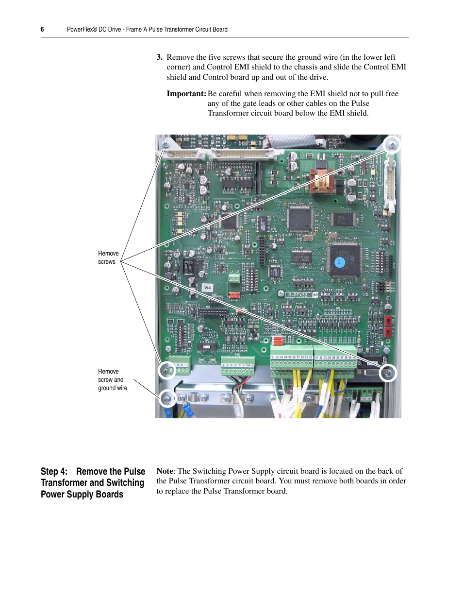 Rockwell Automation 20P PowerFlex DC Drive - Frame A Pulse Transformer Circuit Board User Manual | Page 6 / 20