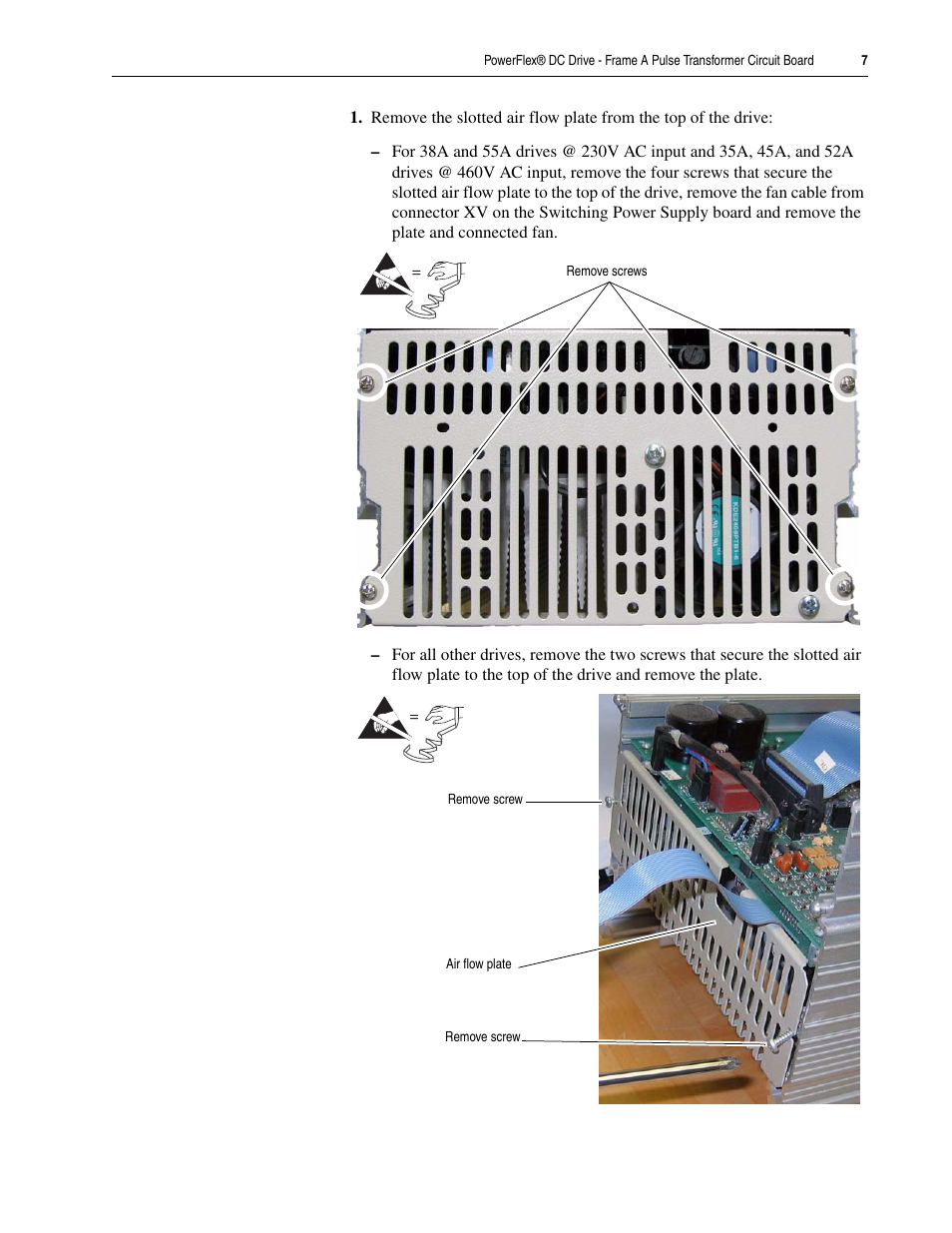 Rockwell Automation 20P PowerFlex DC Drive - Frame A Pulse Transformer Circuit Board User Manual | Page 7 / 20