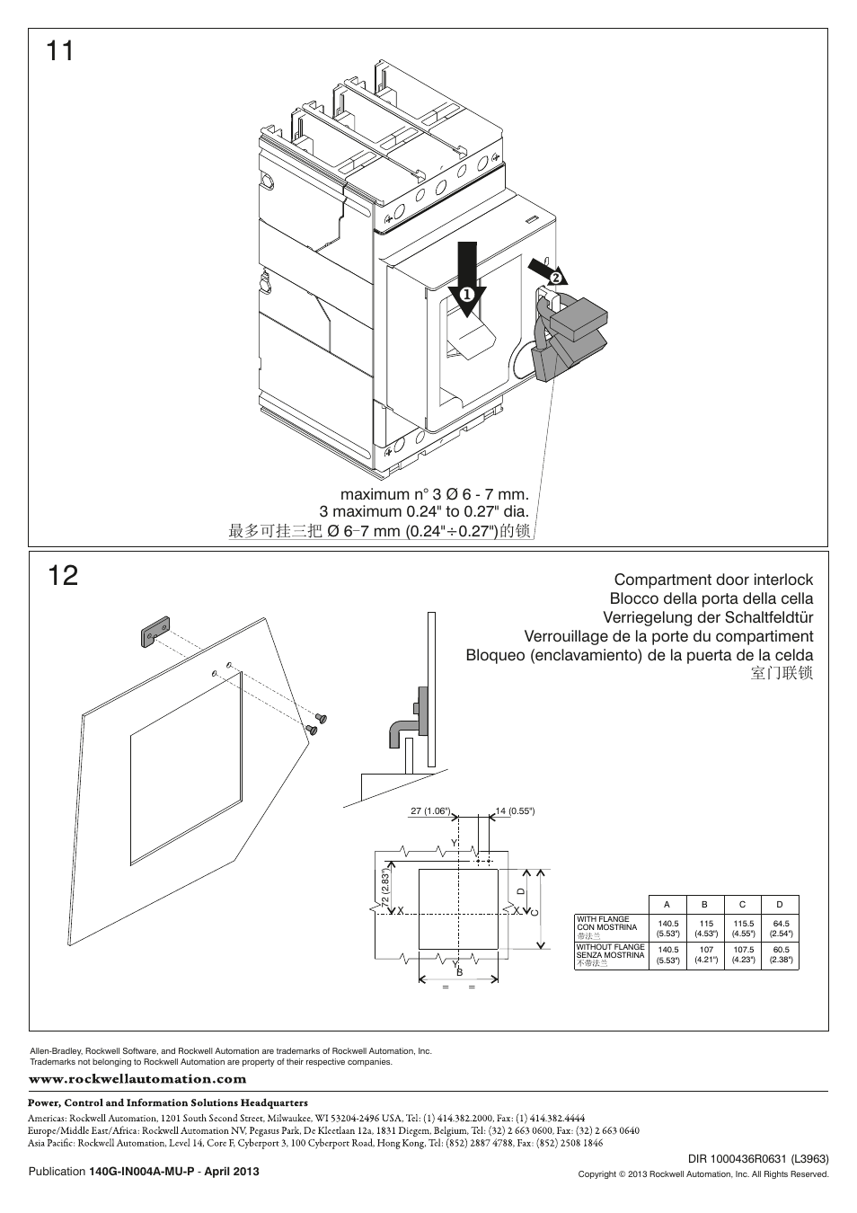 Rockwell Automation 140G-K-TPA Padlock Adapter User Manual | Page 4 / 4