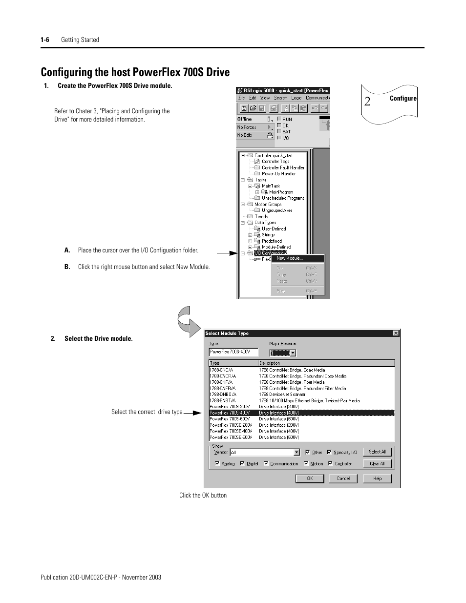 Configuring the host powerflex 700s drive | Rockwell Automation 5720 DriveLogix System User Manual | Page 18 / 263