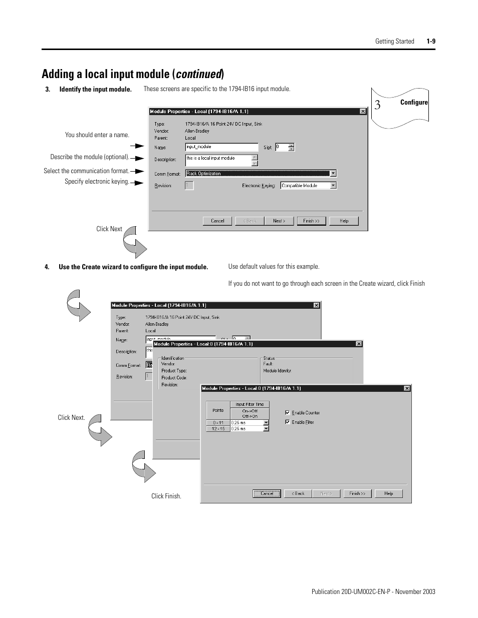 Adding a local input module (continued) | Rockwell Automation 5720 DriveLogix System User Manual | Page 21 / 263