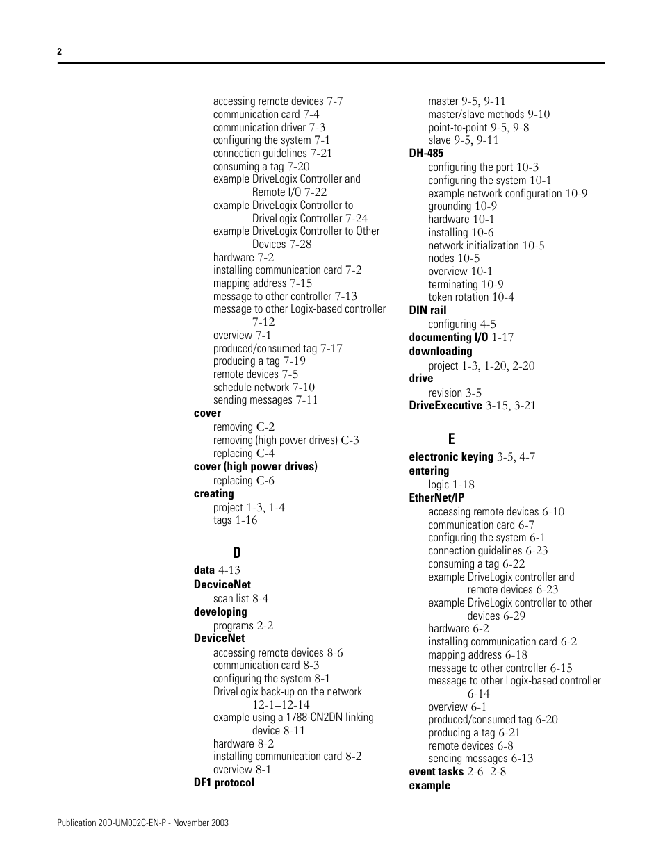 Rockwell Automation 5720 DriveLogix System User Manual | Page 258 / 263