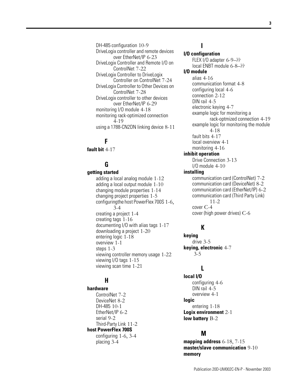 Rockwell Automation 5720 DriveLogix System User Manual | Page 259 / 263