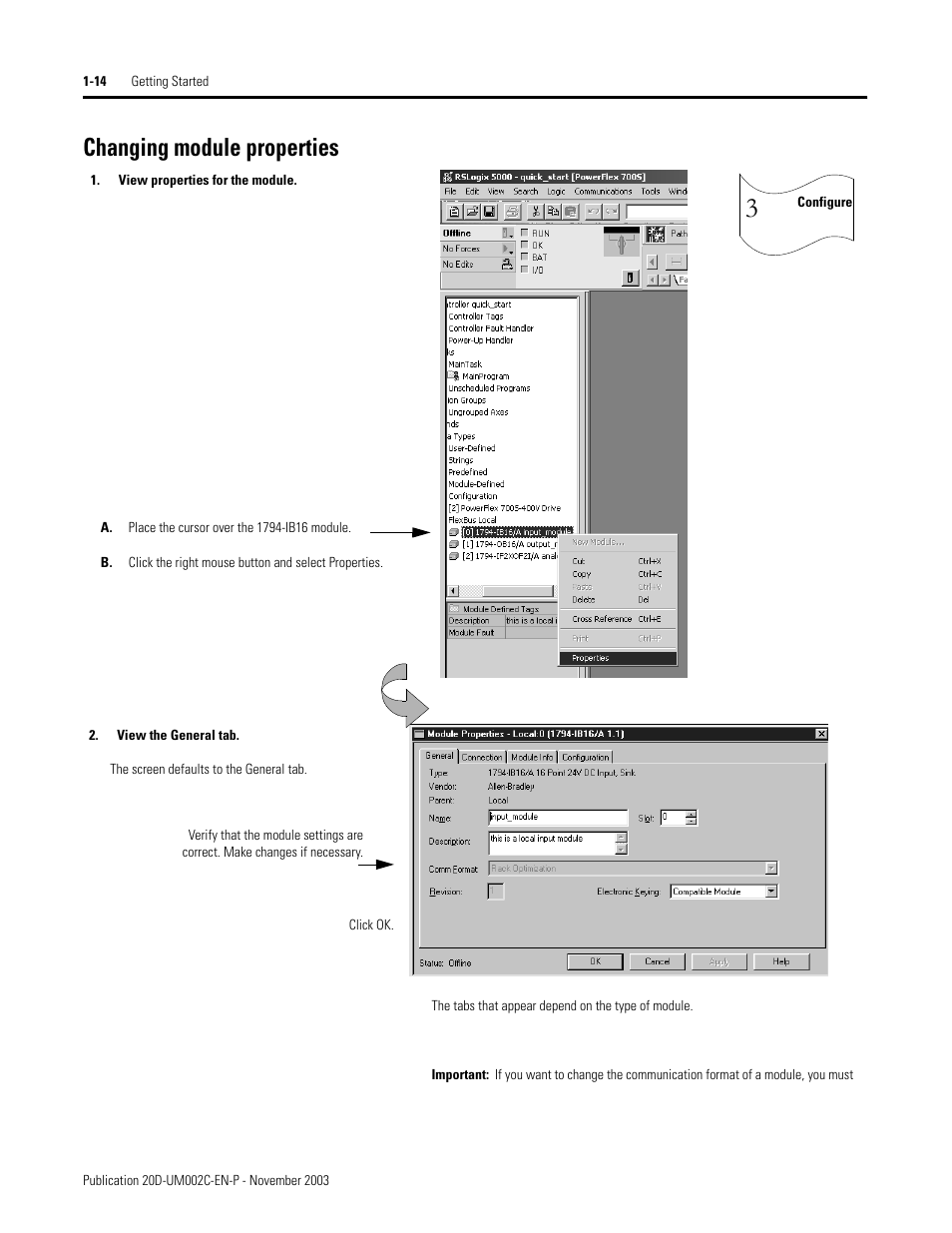 Changing module properties | Rockwell Automation 5720 DriveLogix System User Manual | Page 26 / 263