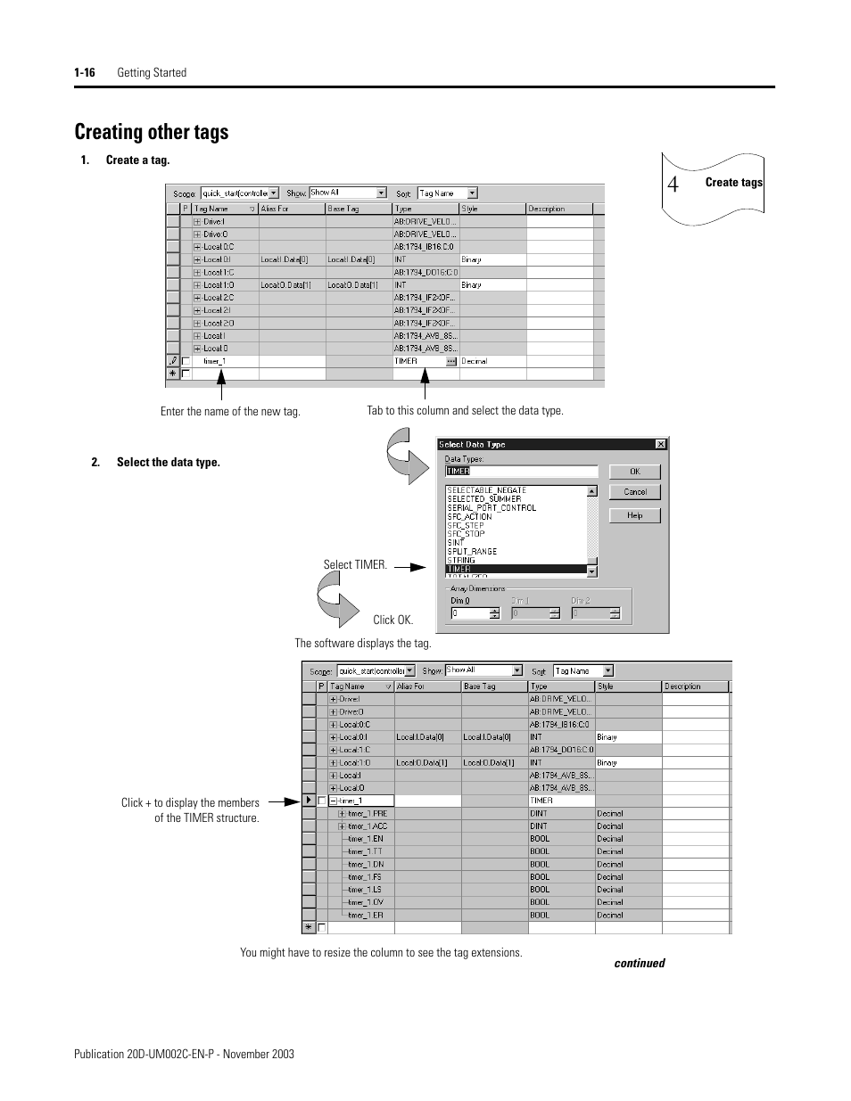 Creating other tags | Rockwell Automation 5720 DriveLogix System User Manual | Page 28 / 263