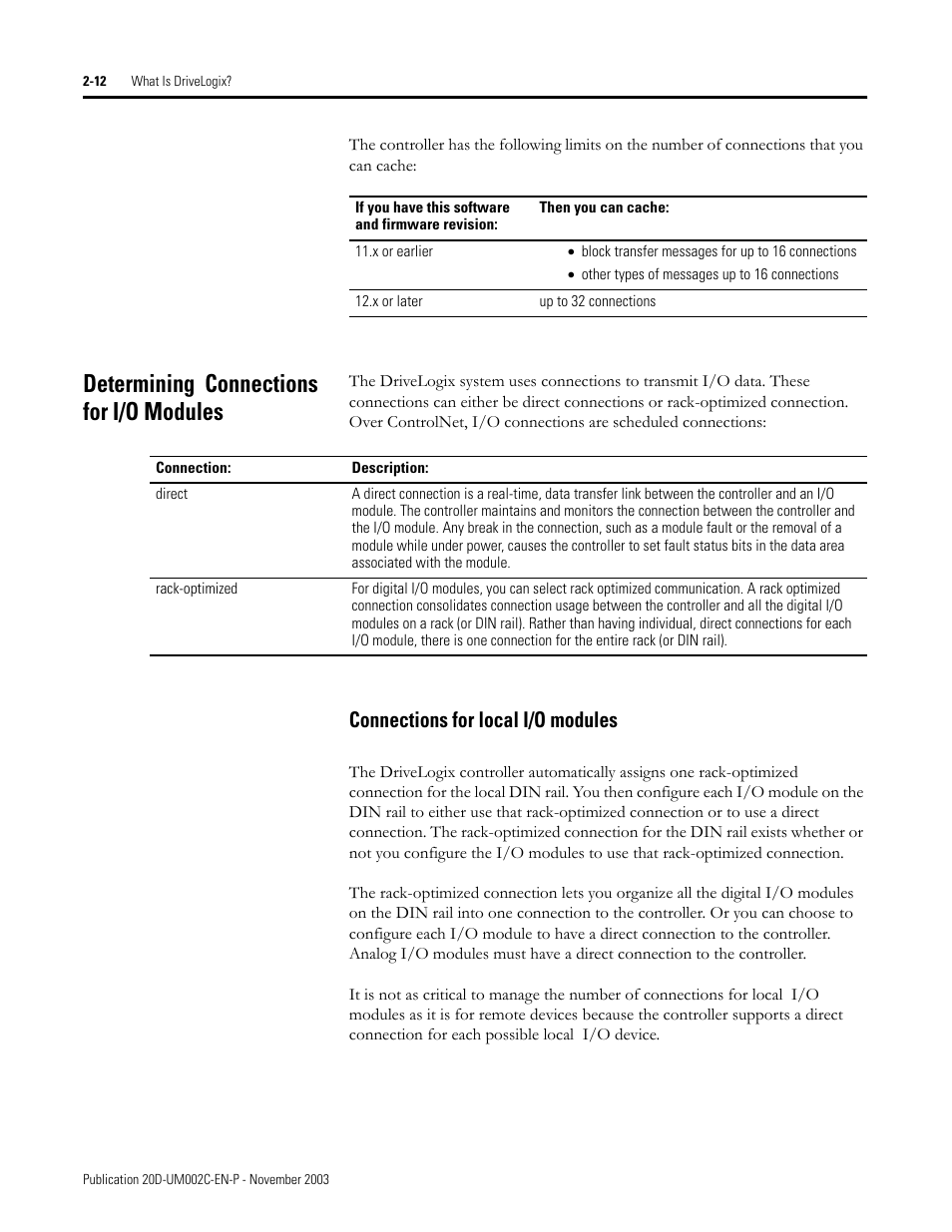 Determining connections for i/o modules | Rockwell Automation 5720 DriveLogix System User Manual | Page 46 / 263