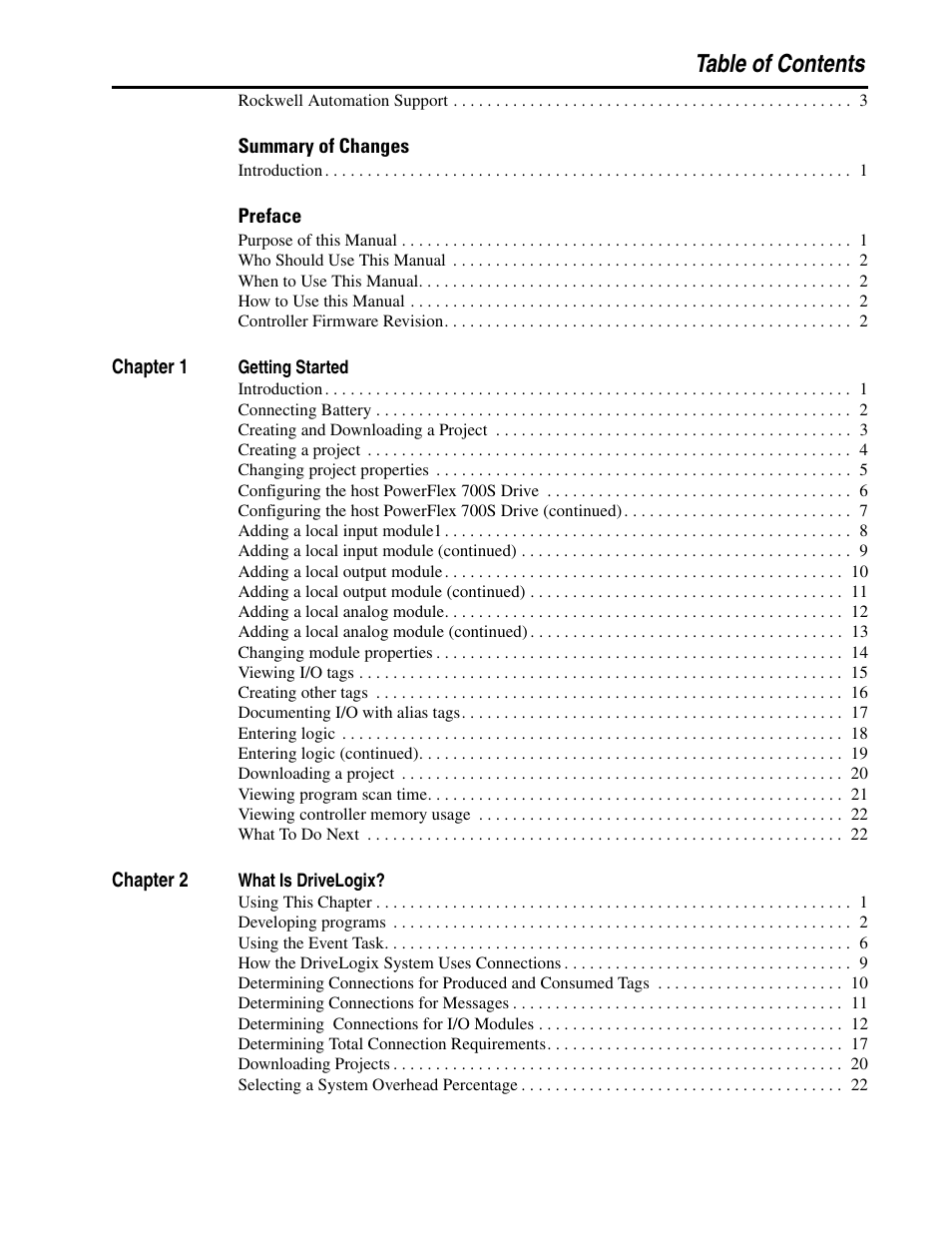 Rockwell Automation 5720 DriveLogix System User Manual | Page 5 / 263