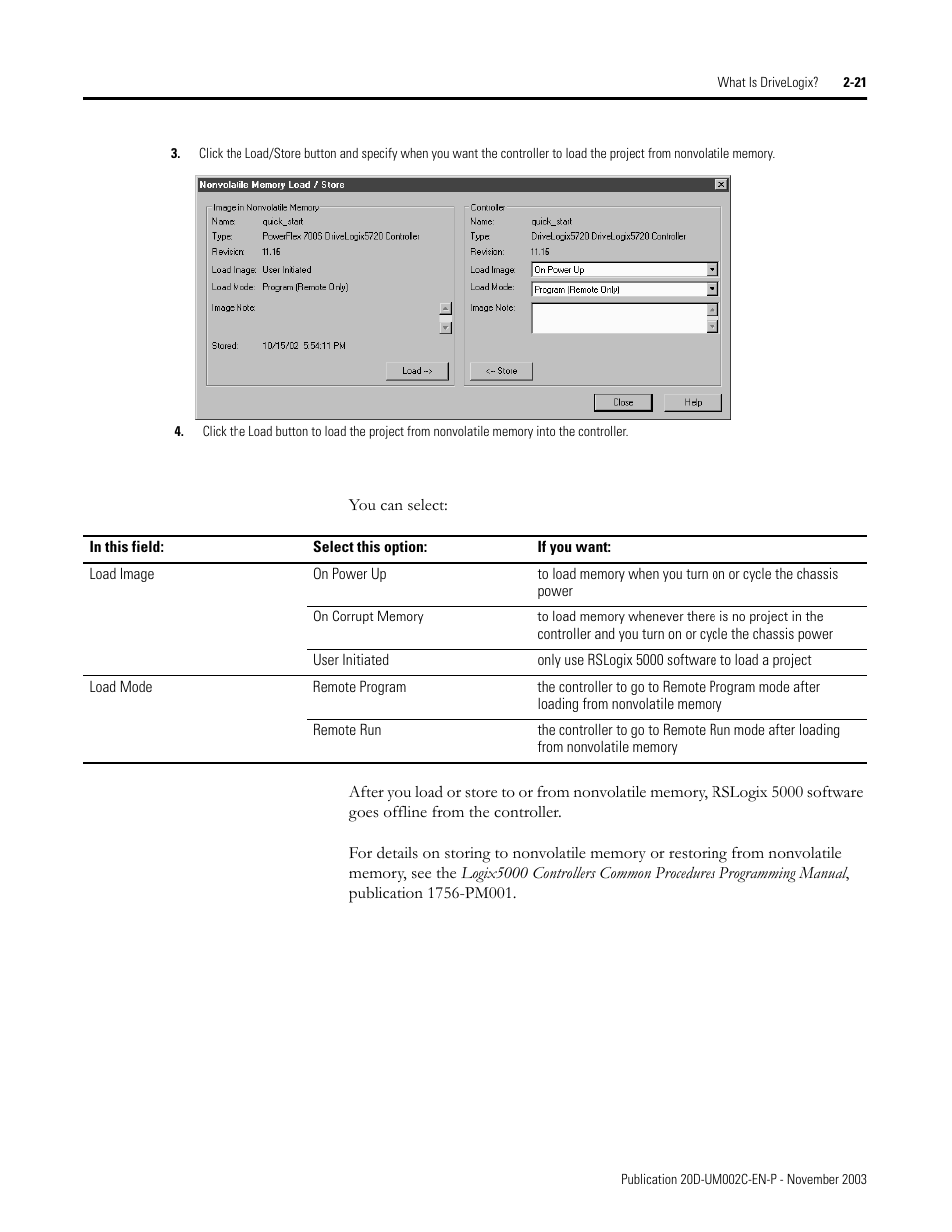 Rockwell Automation 5720 DriveLogix System User Manual | Page 55 / 263