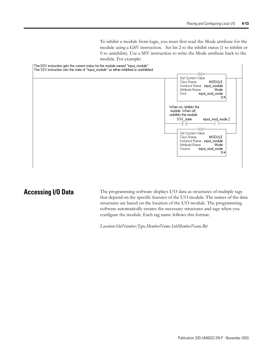 Accessing i/o data | Rockwell Automation 5720 DriveLogix System User Manual | Page 97 / 263