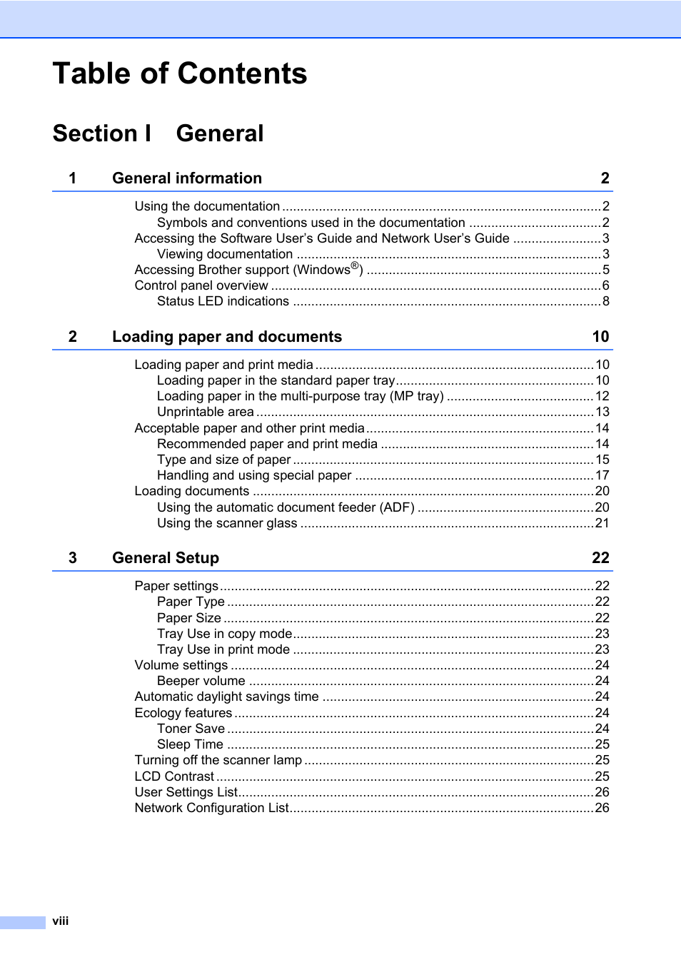 Brother DCP-8085DN User Manual | Page 10 / 158