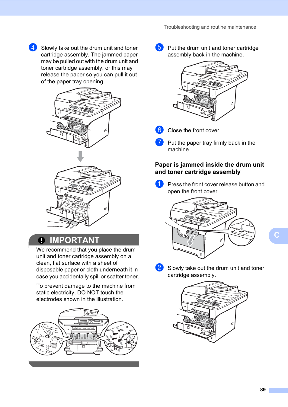 Important | Brother DCP-8085DN User Manual | Page 103 / 158