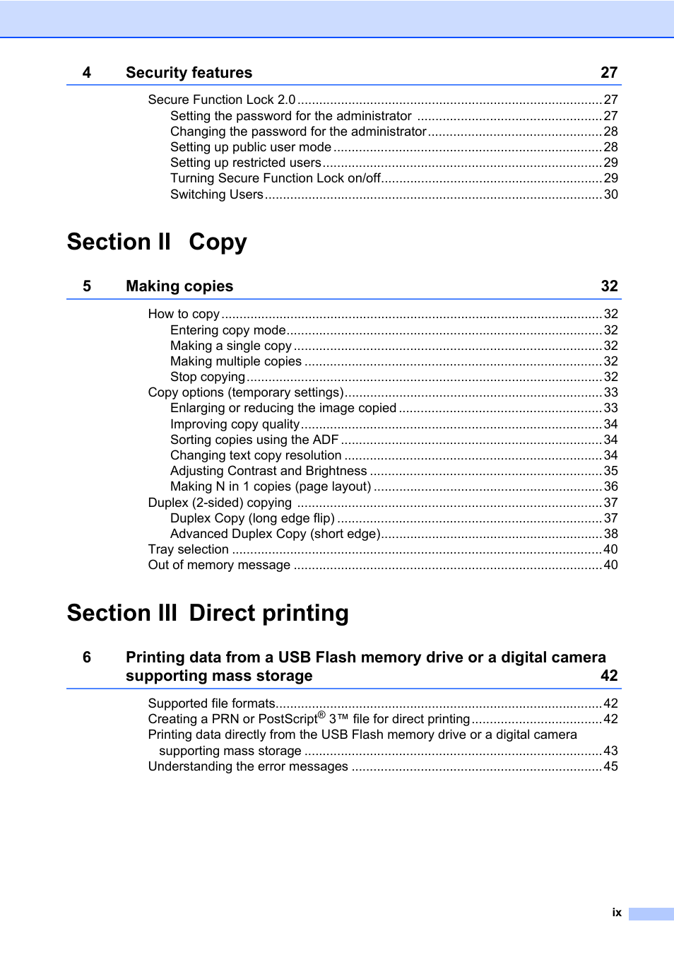 Brother DCP-8085DN User Manual | Page 11 / 158