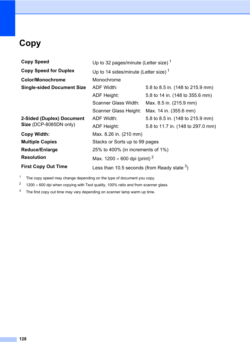 Copy | Brother DCP-8085DN User Manual | Page 142 / 158