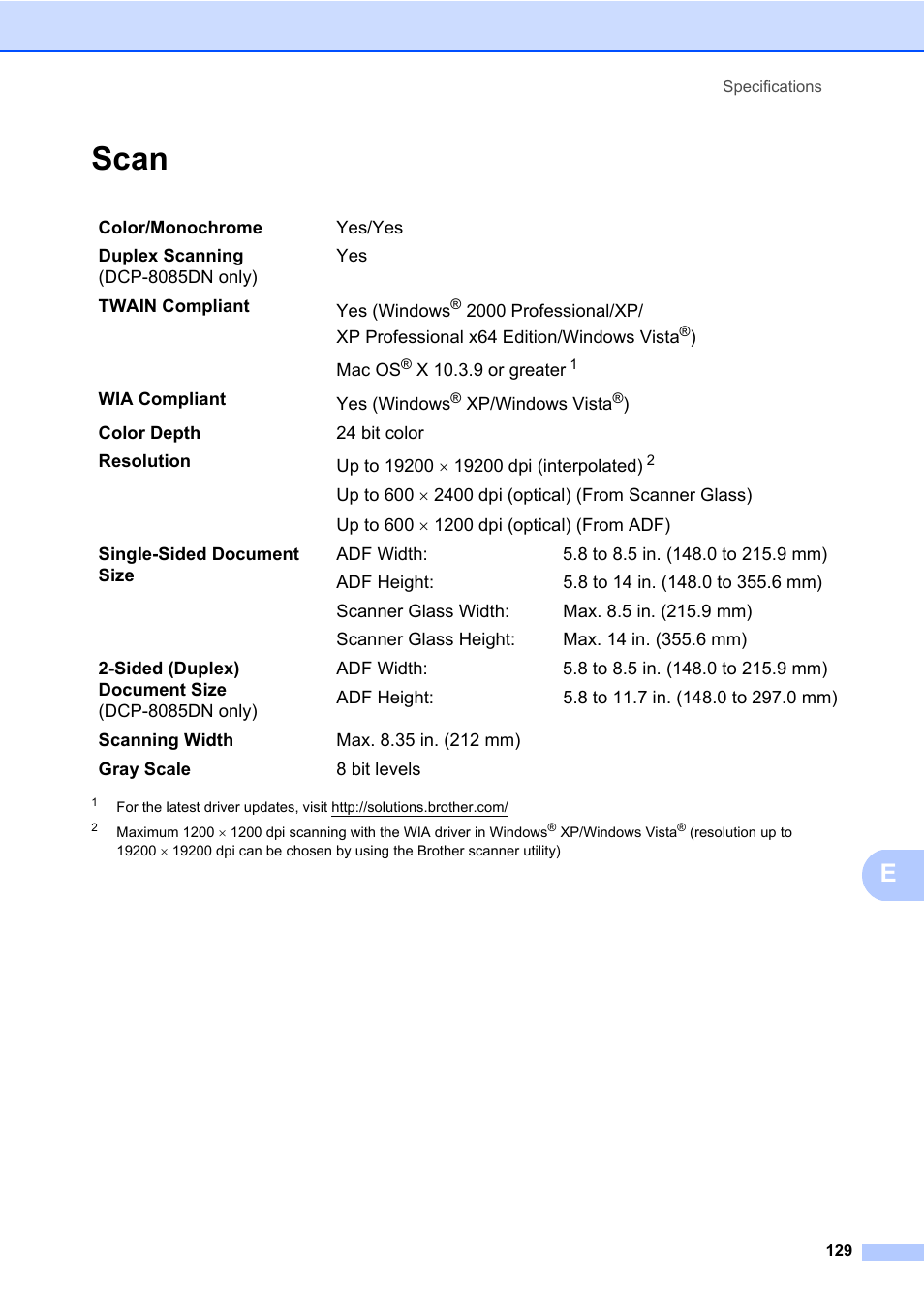 Scan | Brother DCP-8085DN User Manual | Page 143 / 158