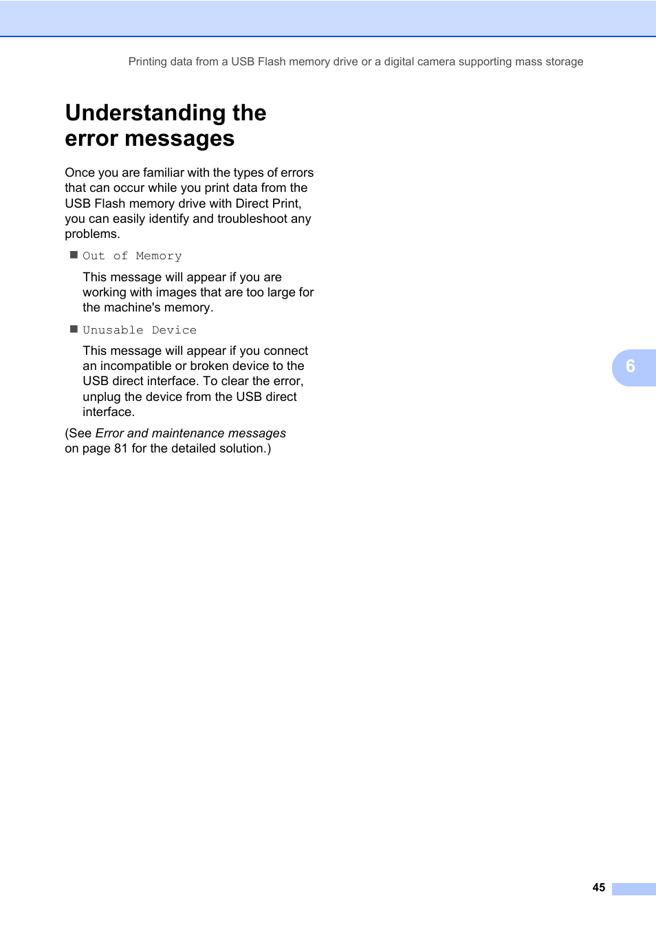 Understanding the error messages | Brother DCP-8085DN User Manual | Page 59 / 158