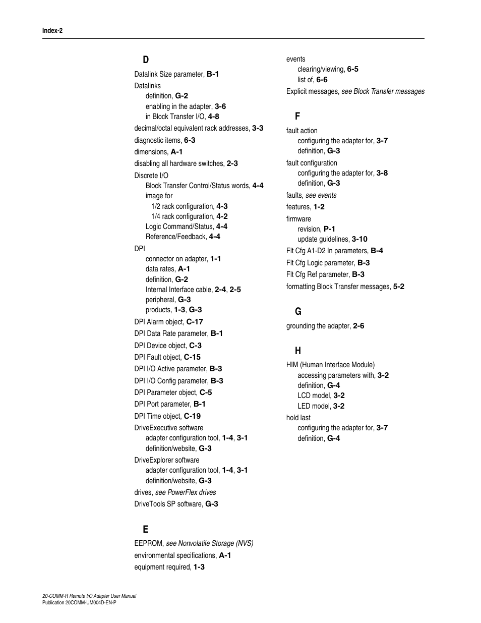 Rockwell Automation 20-COMM-R Remote I/O Adapter User Manual | Page 122 / 128