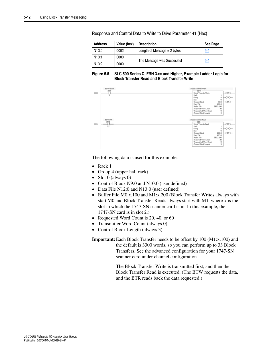 Rockwell Automation 20-COMM-R Remote I/O Adapter User Manual | Page 70 / 128