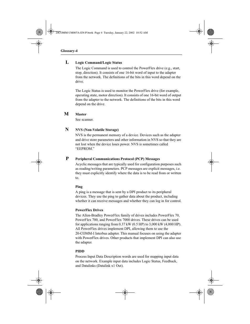 Rockwell Automation 20-COMM-I Interbus Adapter User Manual | Page 109 / 118