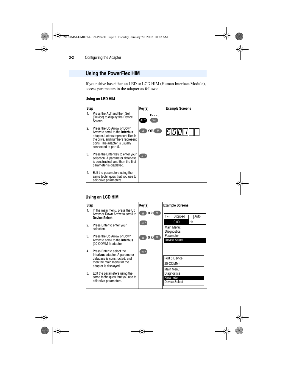 Using the powerflex him | Rockwell Automation 20-COMM-I Interbus Adapter User Manual | Page 24 / 118