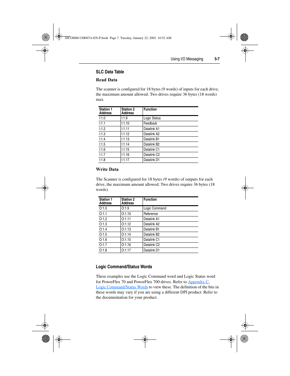 Rockwell Automation 20-COMM-I Interbus Adapter User Manual | Page 57 / 118