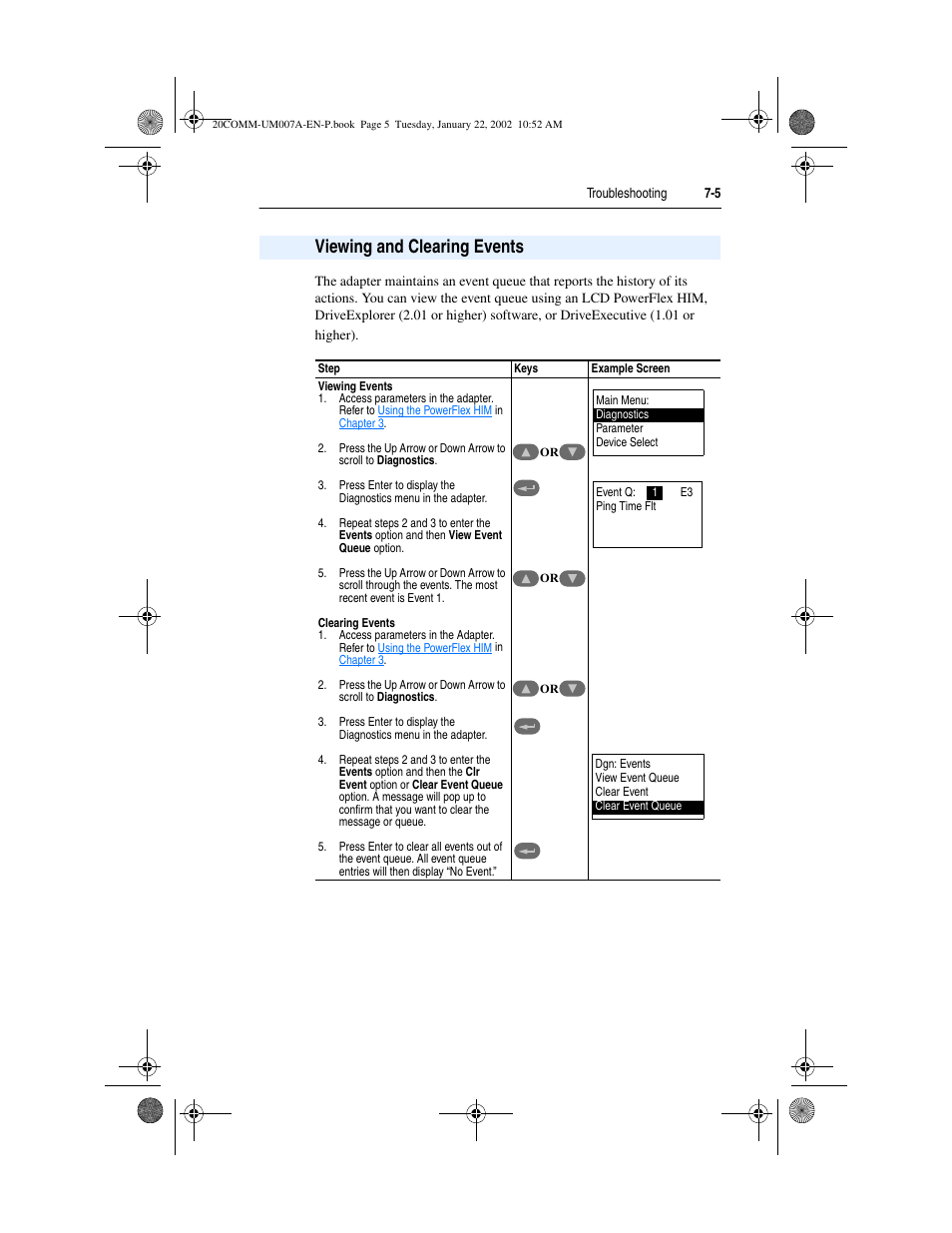 Viewing and clearing events | Rockwell Automation 20-COMM-I Interbus Adapter User Manual | Page 89 / 118