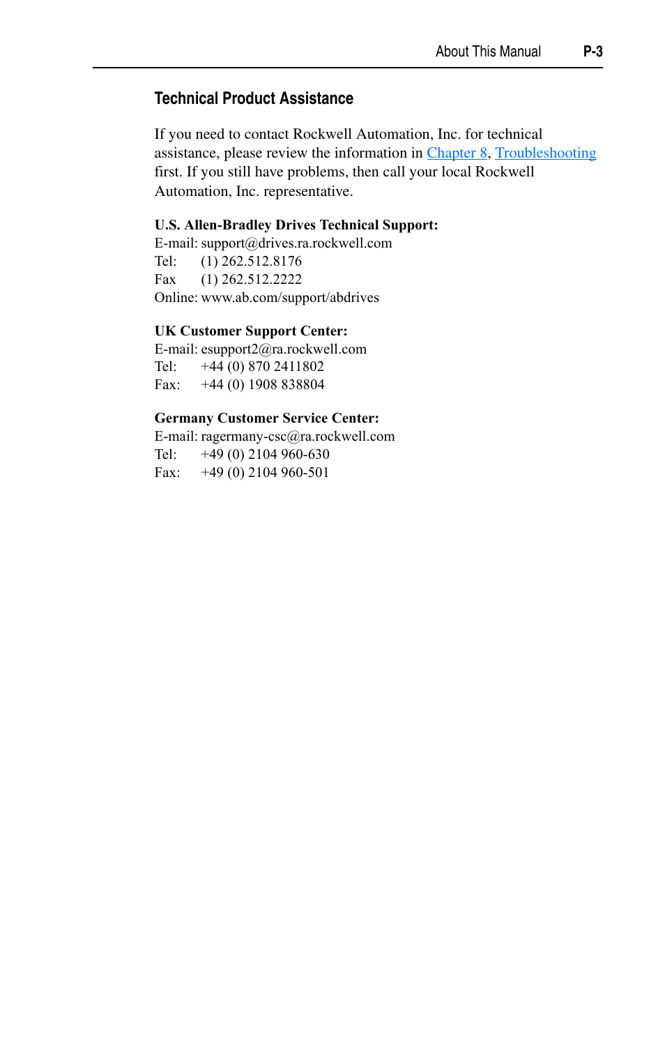 Rockwell Automation 22-COMM-E EtherNet/IP Adapter User Manual | Page 11 / 166