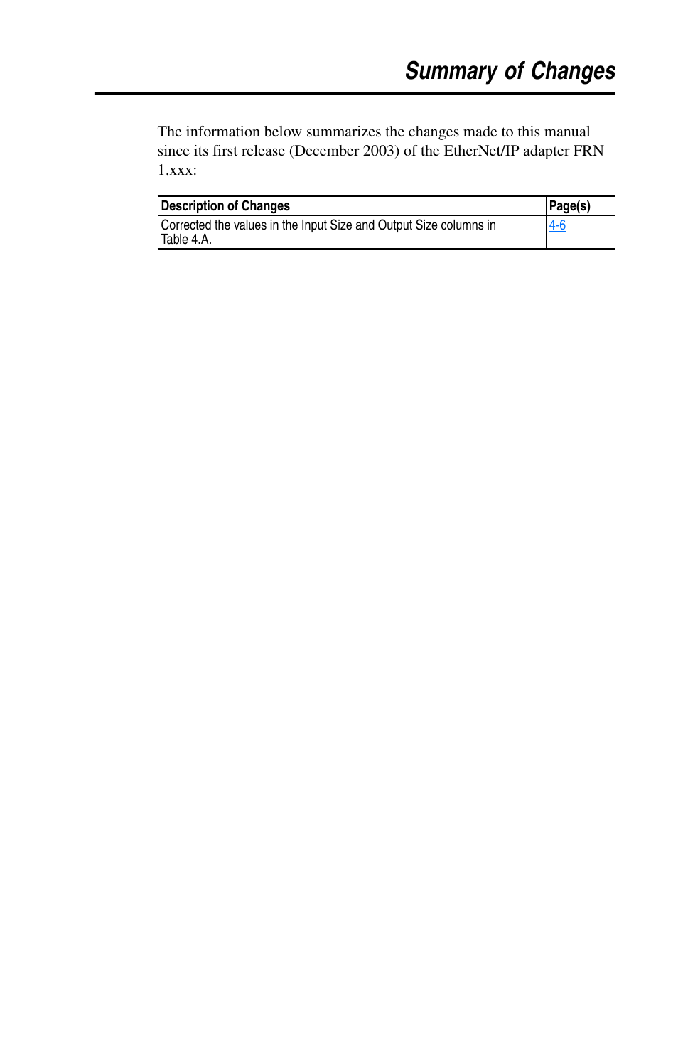 Summary of changes | Rockwell Automation 22-COMM-E EtherNet/IP Adapter User Manual | Page 3 / 166