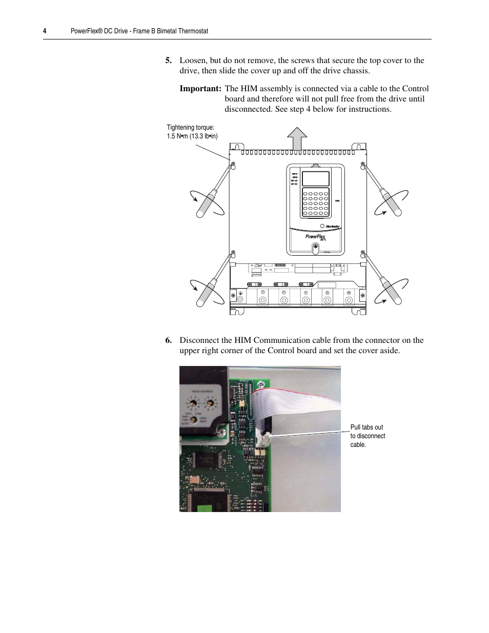 Rockwell Automation 20P PowerFlex DC Drive - Frame B Bimetal Thermostat User Manual | Page 4 / 16