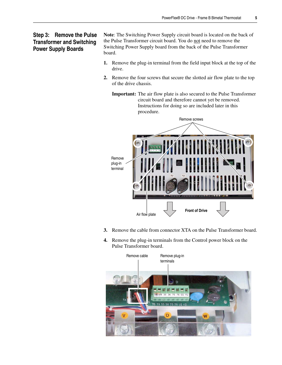 Rockwell Automation 20P PowerFlex DC Drive - Frame B Bimetal Thermostat User Manual | Page 5 / 16