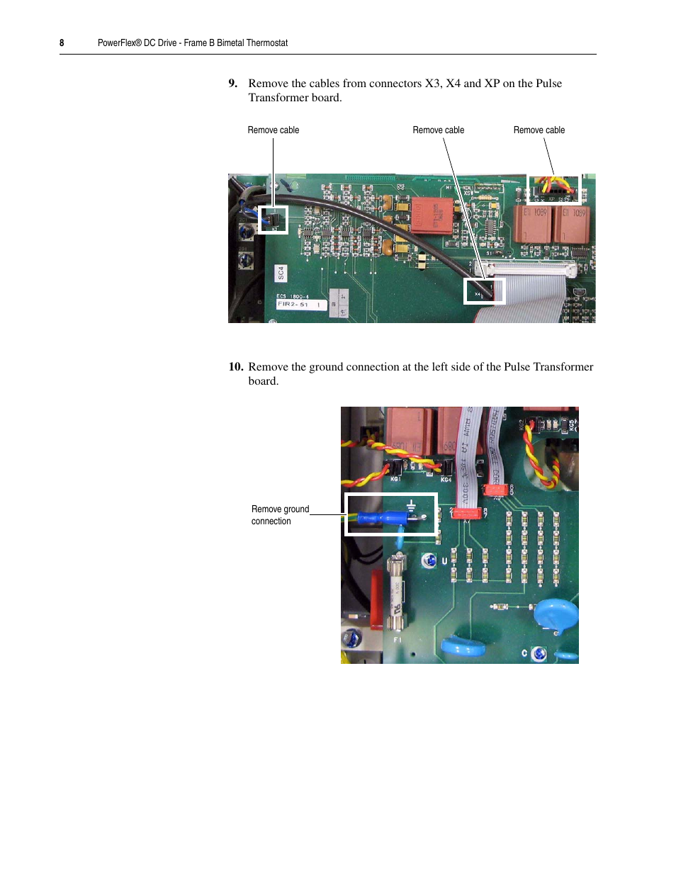 Rockwell Automation 20P PowerFlex DC Drive - Frame B Bimetal Thermostat User Manual | Page 8 / 16