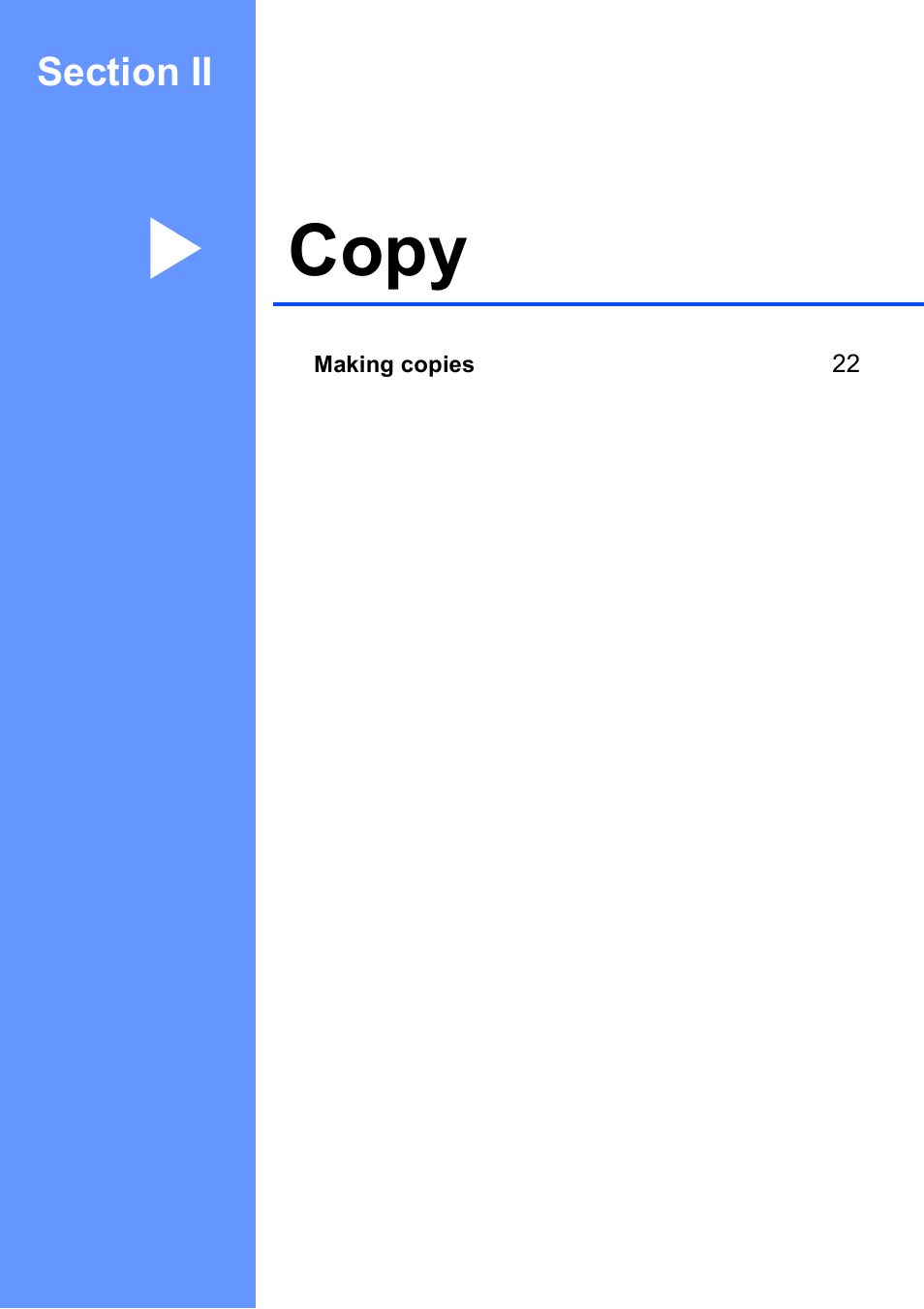 Section ii: copy, Section ii copy, Copy | Brother DCP-193C User Manual | Page 29 / 118