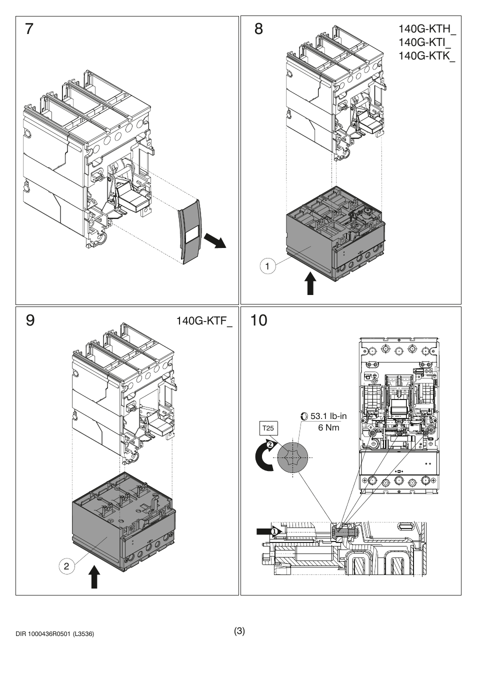 Rockwell Automation 140G-KTFx_KTHx_KTIx_KTKx Trip Unit Installation-140G-K User Manual | Page 3 / 6