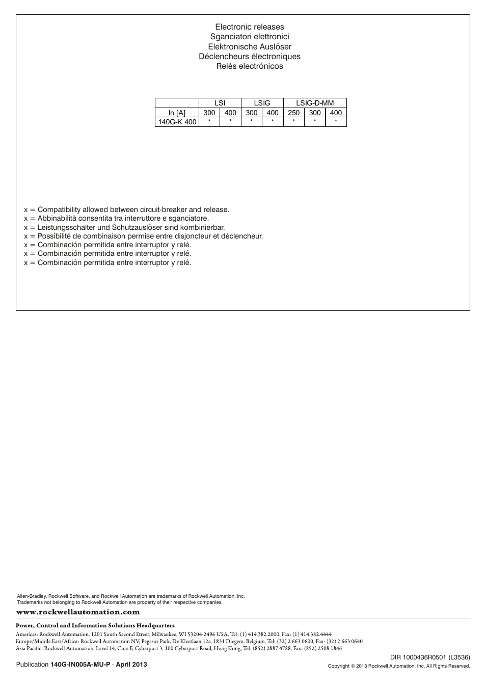Rockwell Automation 140G-KTFx_KTHx_KTIx_KTKx Trip Unit Installation-140G-K User Manual | Page 6 / 6
