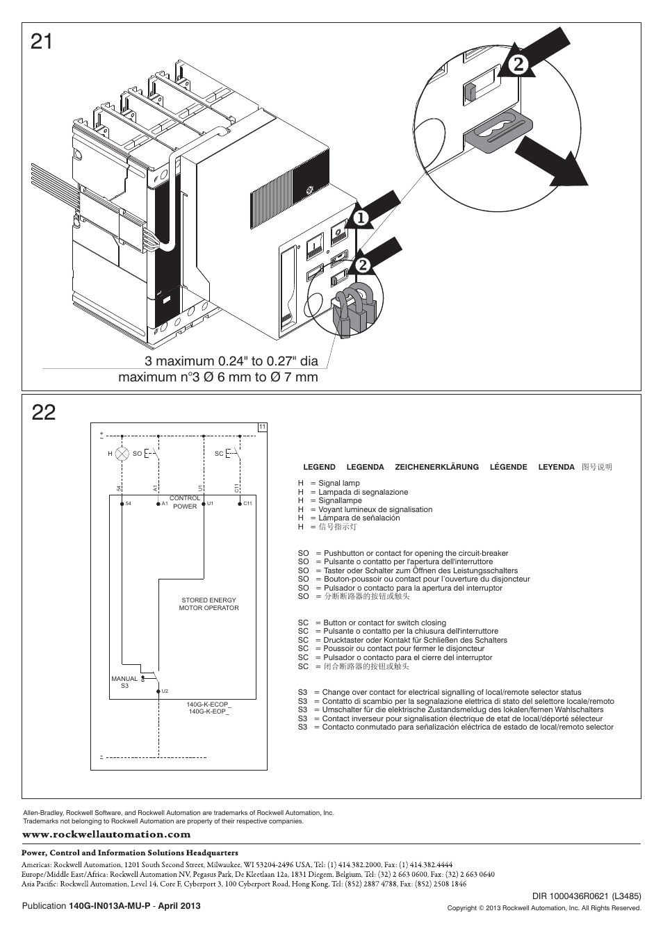 Rockwell Automation 140U N-Frame CB Alarm Switch and Alarm Auxiliary Switch Combination User Manual | Page 8 / 8