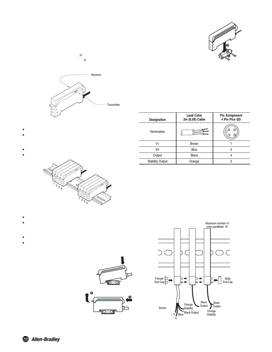 Rockwell Automation 45FSL General Purpose Fiber Optic Sensors User Manual | Page 3 / 4