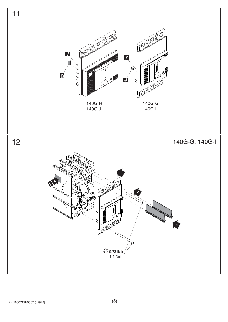 Rockwell Automation 140G-G-UVx Undervoltage Release User Manual | Page 5 / 7