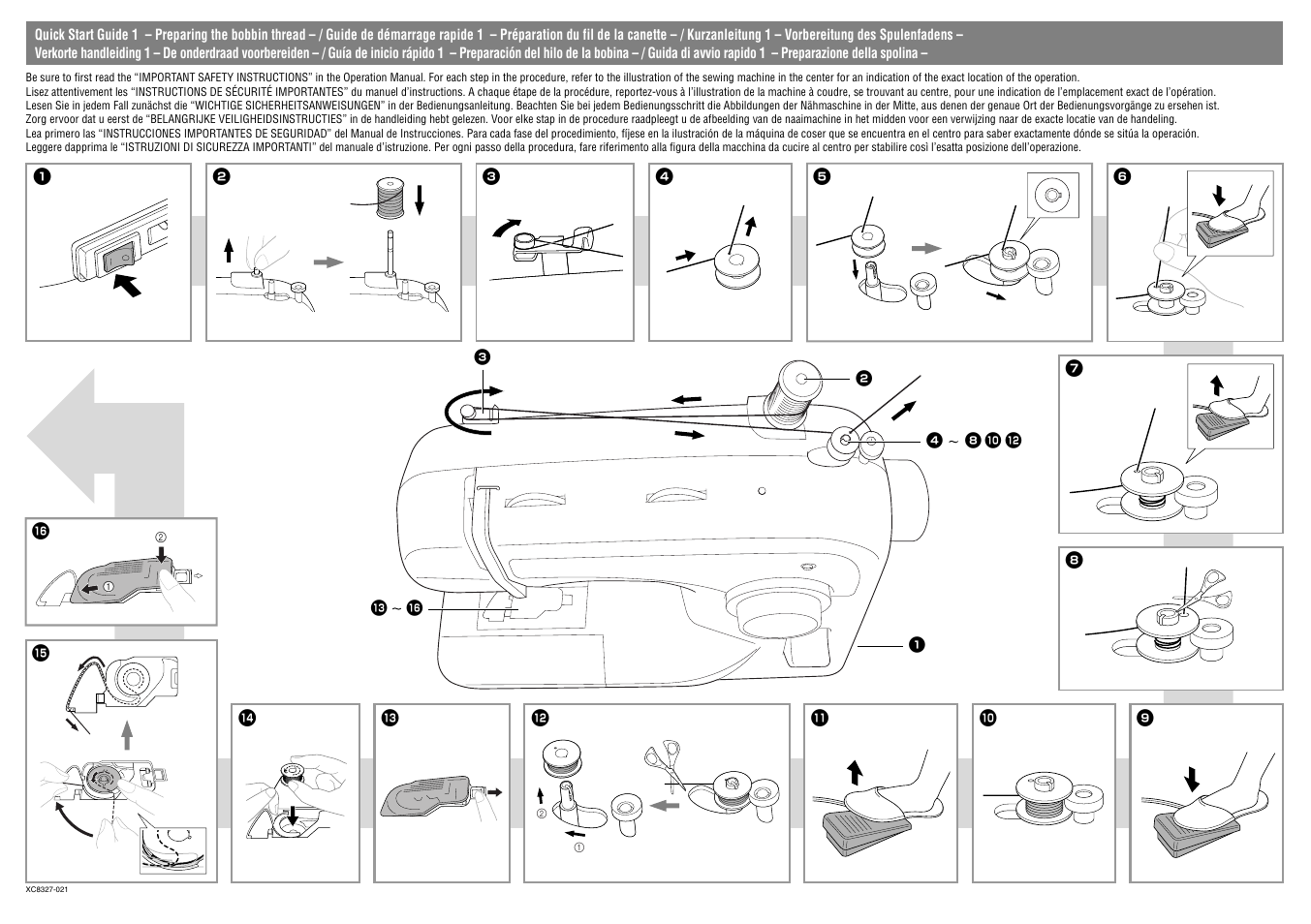 Brother XC8327-021 User Manual | 2 pages