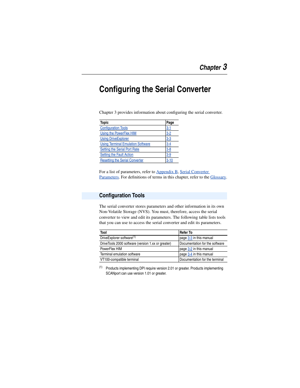 Chapter 3, Configuration tools, Configuring the serial converter | Configuration tools -1, 3configuring the serial converter, Chapter | Rockwell Automation 1203-SSS Smart Self-powered Serial Converter User Manual | Page 17 / 60