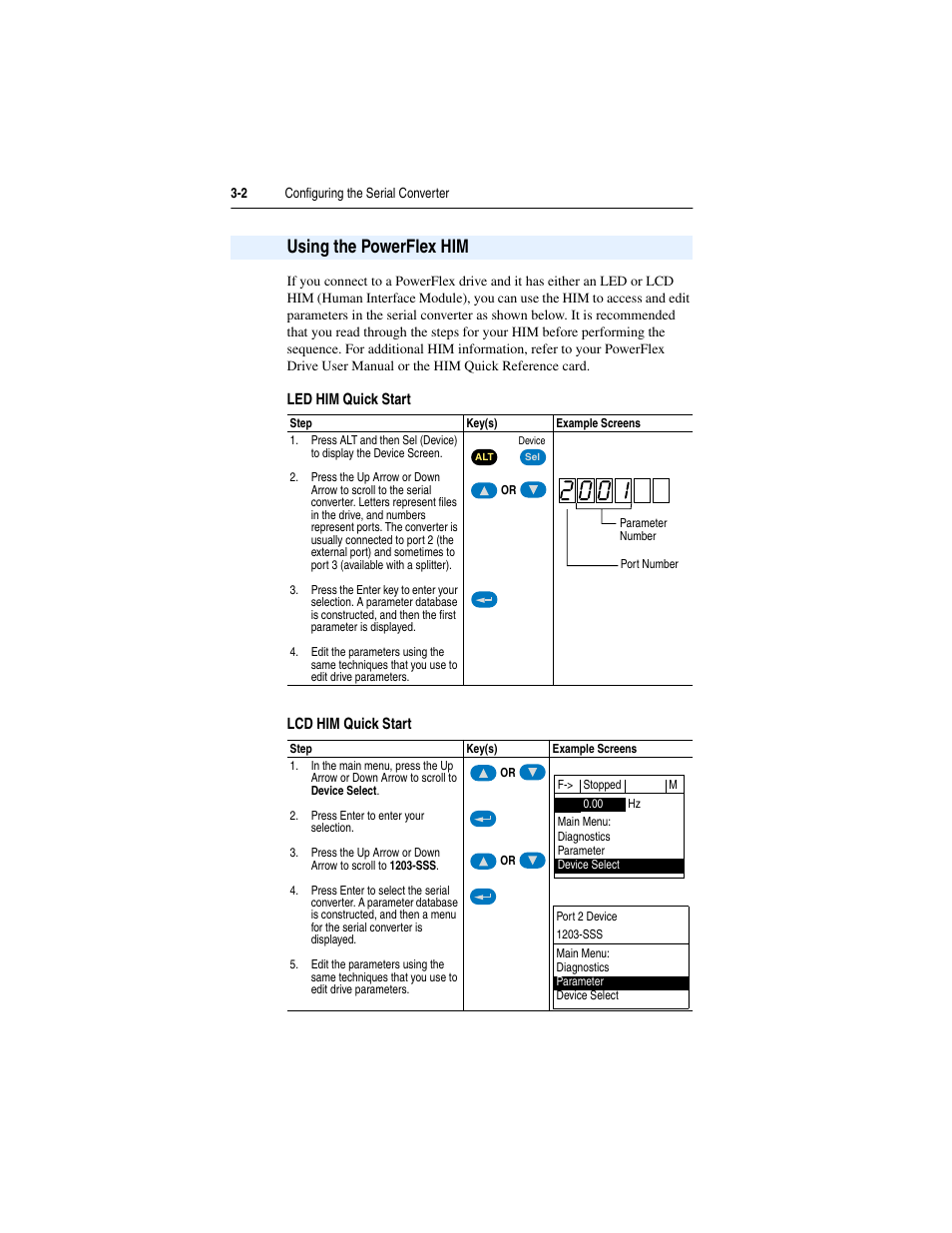 Using the powerflex him, Using the powerflex him -2 | Rockwell Automation 1203-SSS Smart Self-powered Serial Converter User Manual | Page 18 / 60