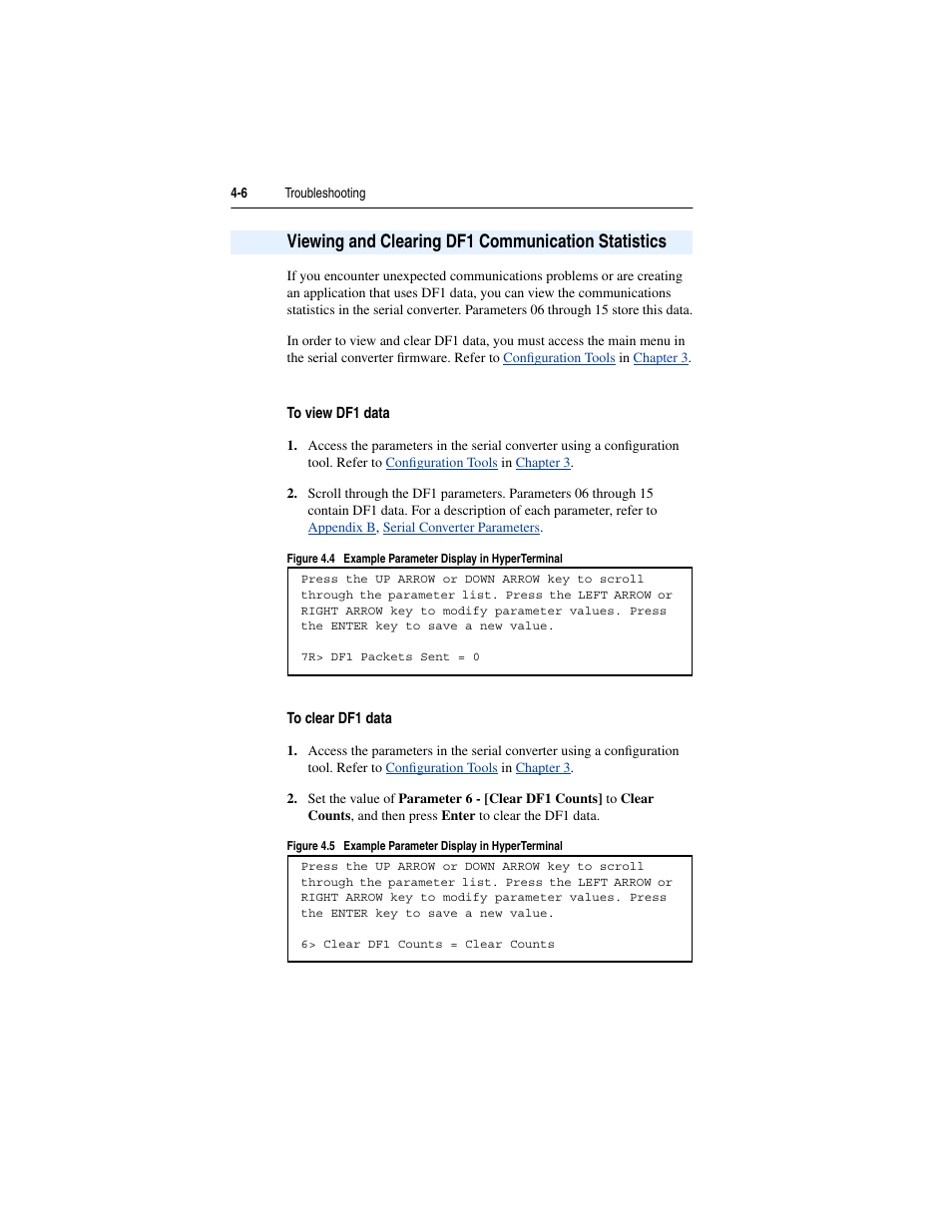 Viewing and clearing df1 communication statistics | Rockwell Automation 1203-SSS Smart Self-powered Serial Converter User Manual | Page 32 / 60