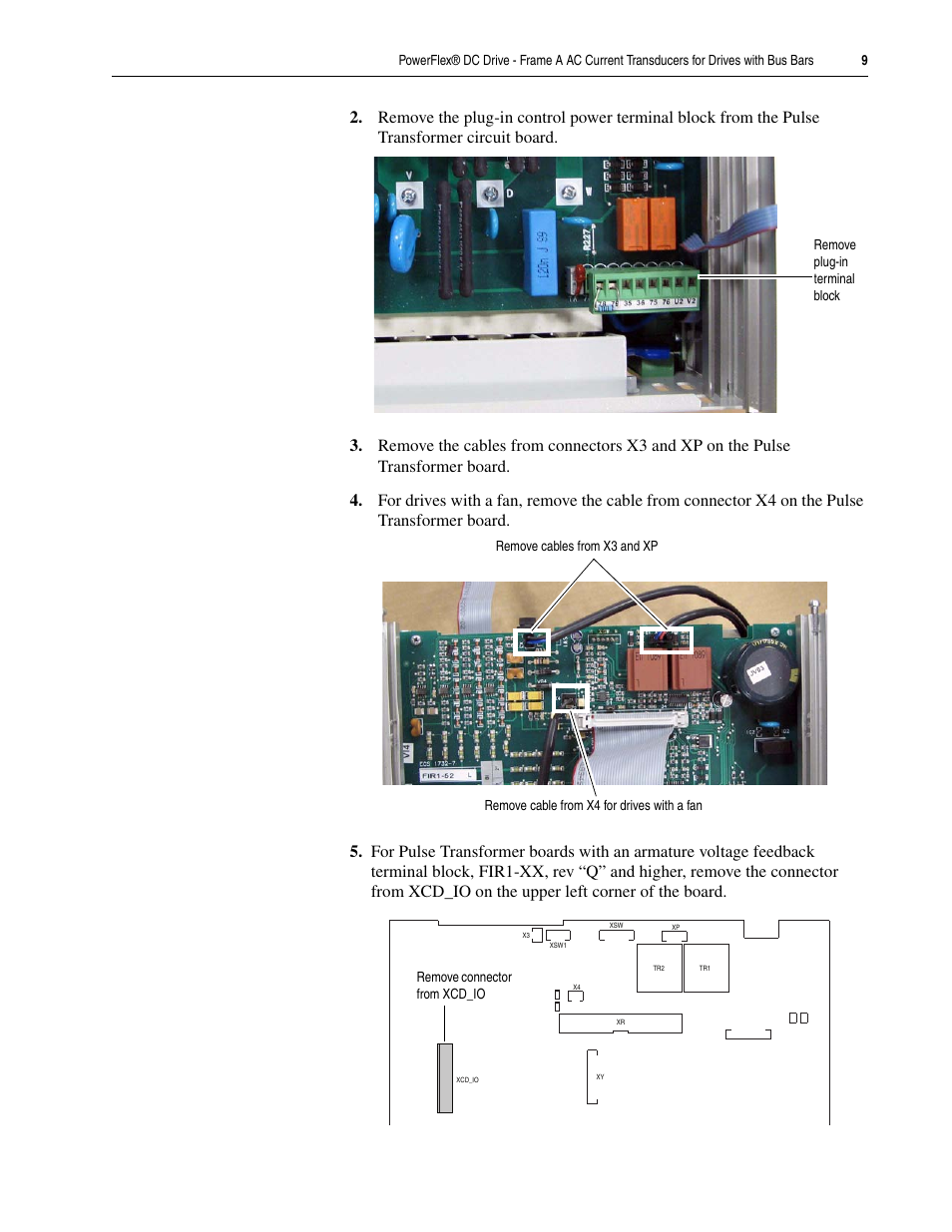 Rockwell Automation 20P PowerFlex DC Drive - Frame A AC CurrentTransducers for Drives w/Bus Bars User Manual | Page 9 / 16