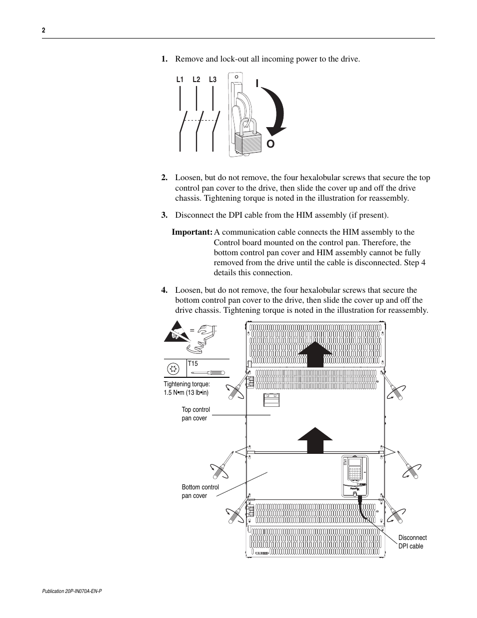 Rockwell Automation 20P PowerFlex DC Drive - Frame D Field Fuse Holder Replacement User Manual | Page 2 / 6