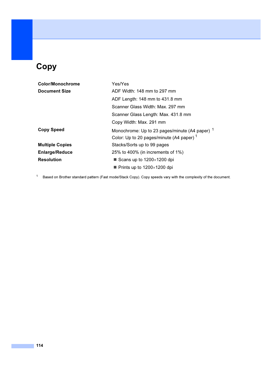 Copy | Brother DCP-6690CW User Manual | Page 120 / 134